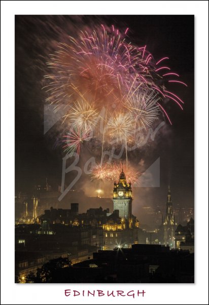 Edinburgh Festival Fireworks, Edinburgh Postcard