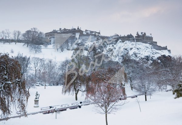Edinburgh Castle & Princes Street Gardens Edinburgh Postcard