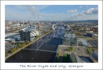 River Clyde & City from Glasgow Tower, Glasgow Postcard