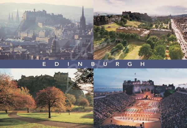 Edinburgh Castle & City Comp, Edinburgh 2 Postcard
