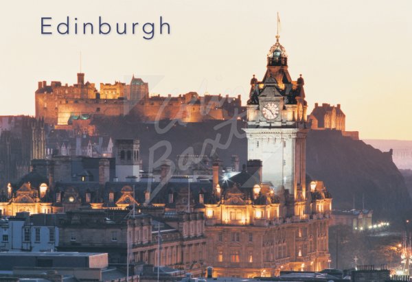 Edinburgh Castle & Balmoral Hotel, Edinburgh 2 Postcard