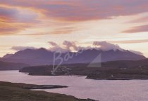 Cuillin Hills across Loch Harport Postcard