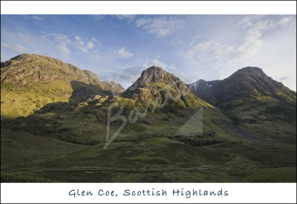 Three Sisters, Glen Coe, W. Highlands Postcard