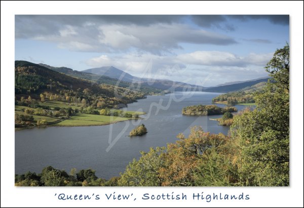 Loch Tummel & Schiehallion from Queen's View Postcard