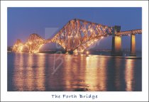 Forth Bridge at Dusk Postcard