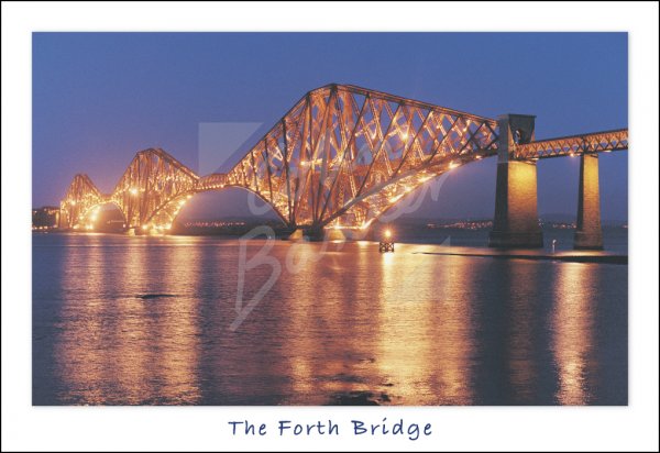 Forth Bridge at Dusk Postcard