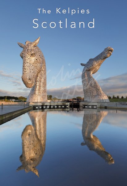 Kelpies at dawn, Falkirk Postcard