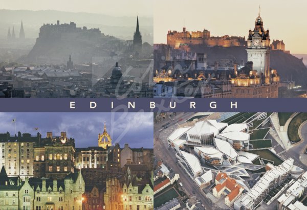 Edinburgh Castle & City Comp, Edinburgh 1 Postcard
