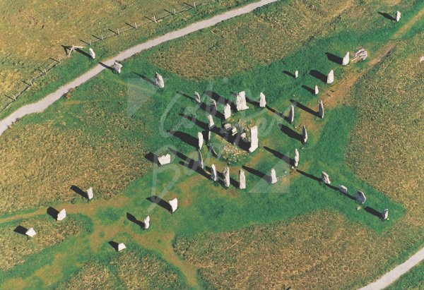 Calanais Standing Stones, Isle of Lewis From Air Postcard (H Std