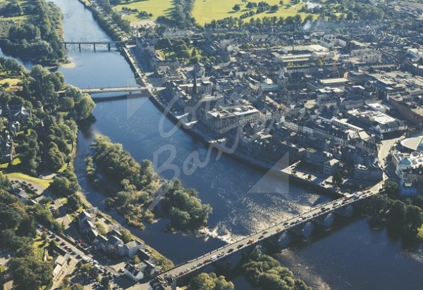 Perth City Centre & River Tay From Air Postcard