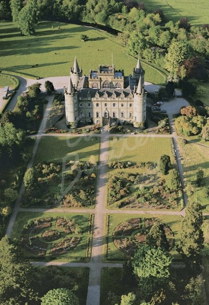 Inveraray Castle, Argyll From Air Postcard