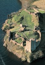 Urquhart Castle, Loch Ness From Air Postcard