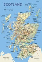 Map of Scotland Postcard