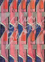 Tulip & Lattice, Textile Design Gift Tag