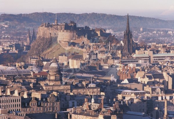 Castle & City from Salisbury Crags, Edinburgh 1 Postcard