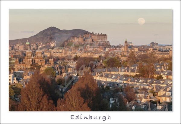 Arthur's Seat, Castle & City, Edinburgh Postcard