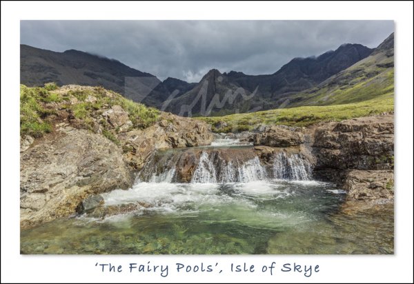 Fairy Pools, Cuillins, Skye Postcard (H Std CB)