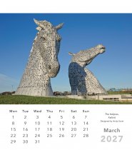 2027 Calendar Scotland Desktop Easel